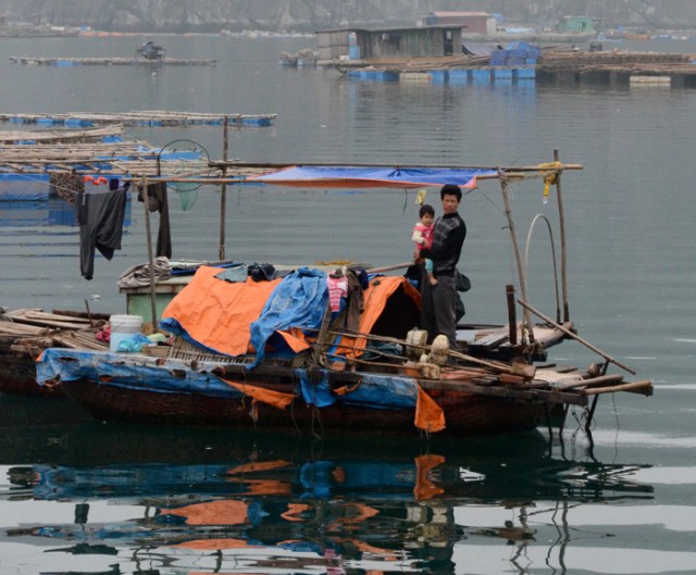 Locals in Ha Long Bay